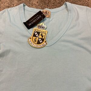 Juicy Couture light blue ss tee shirt, MED, NWT